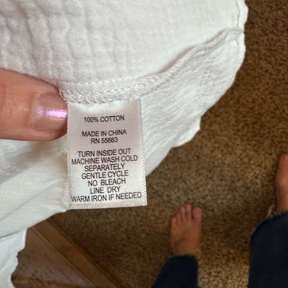 Joie nwt gauze white shirt size 1x oversized lightweight - Picture 3 of 7
